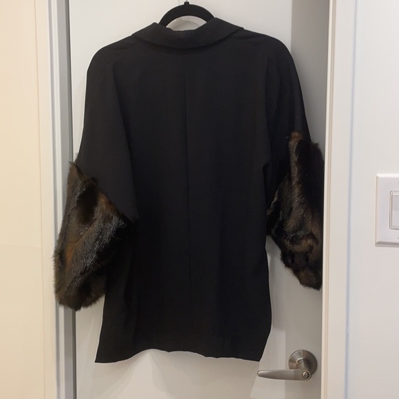 NWOT- Zara black top w faux fur  $40 - Picture 4 of 11